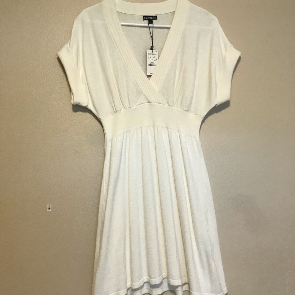 Express White Summer Sweater Dress - New With Tags